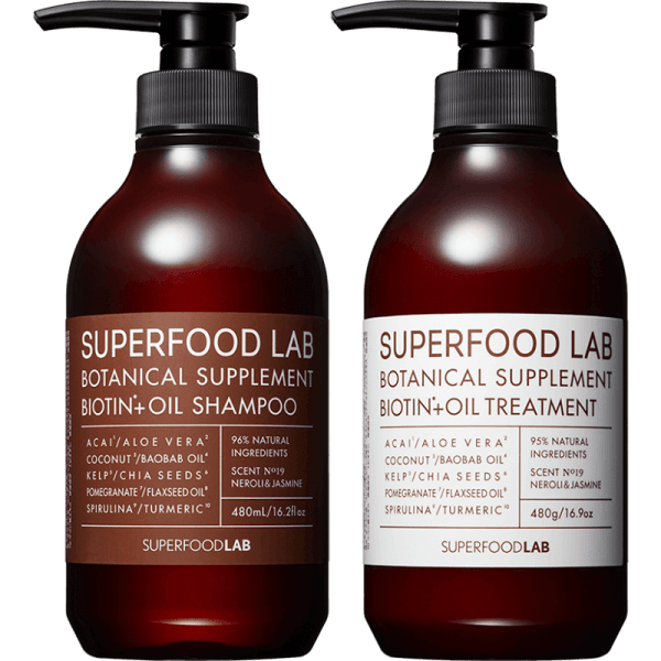 SUPERFOOD LAB BIOTIN + OIL SHAMPOO & TREATMENT
