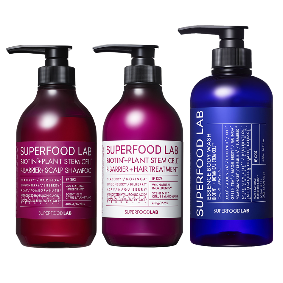 SUPERFOODLAB すっきりヘアケア＆さっぱりボディケア3点セット