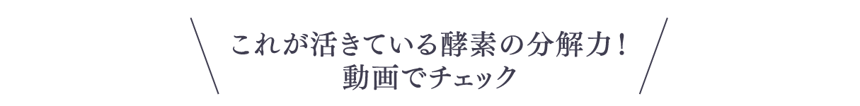 これが活きている酵素の分解力！